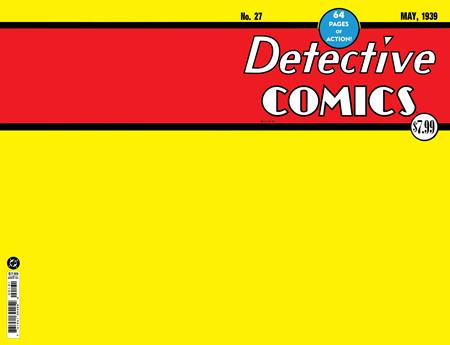 DETECTIVE COMICS #27 FACSIMILE EDITION CVR C BLANK CARD STOCK VAR (2026) (VF/NM)