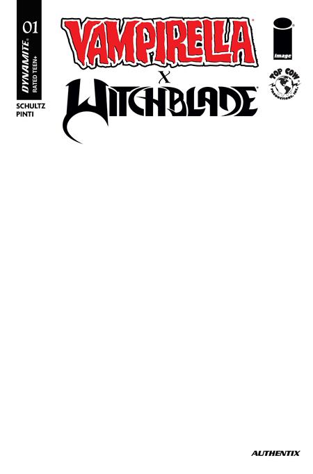 VAMPIRELLA X WITCHBLADE SPECIAL #1 (ONE SHOT) CVR F BLANK AUTHENTIX VAR (VF/NM)