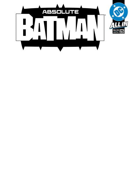 ABSOLUTE BATMAN #25 CVR E BLANK CARD STOCK VAR (VF/NM) - Packrat Comics