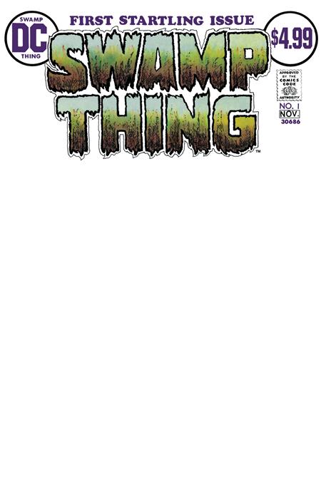 SWAMP THING #1 FACSIMILE EDITION CVR D BLANK CARD STOCK VAR (VF/NM)