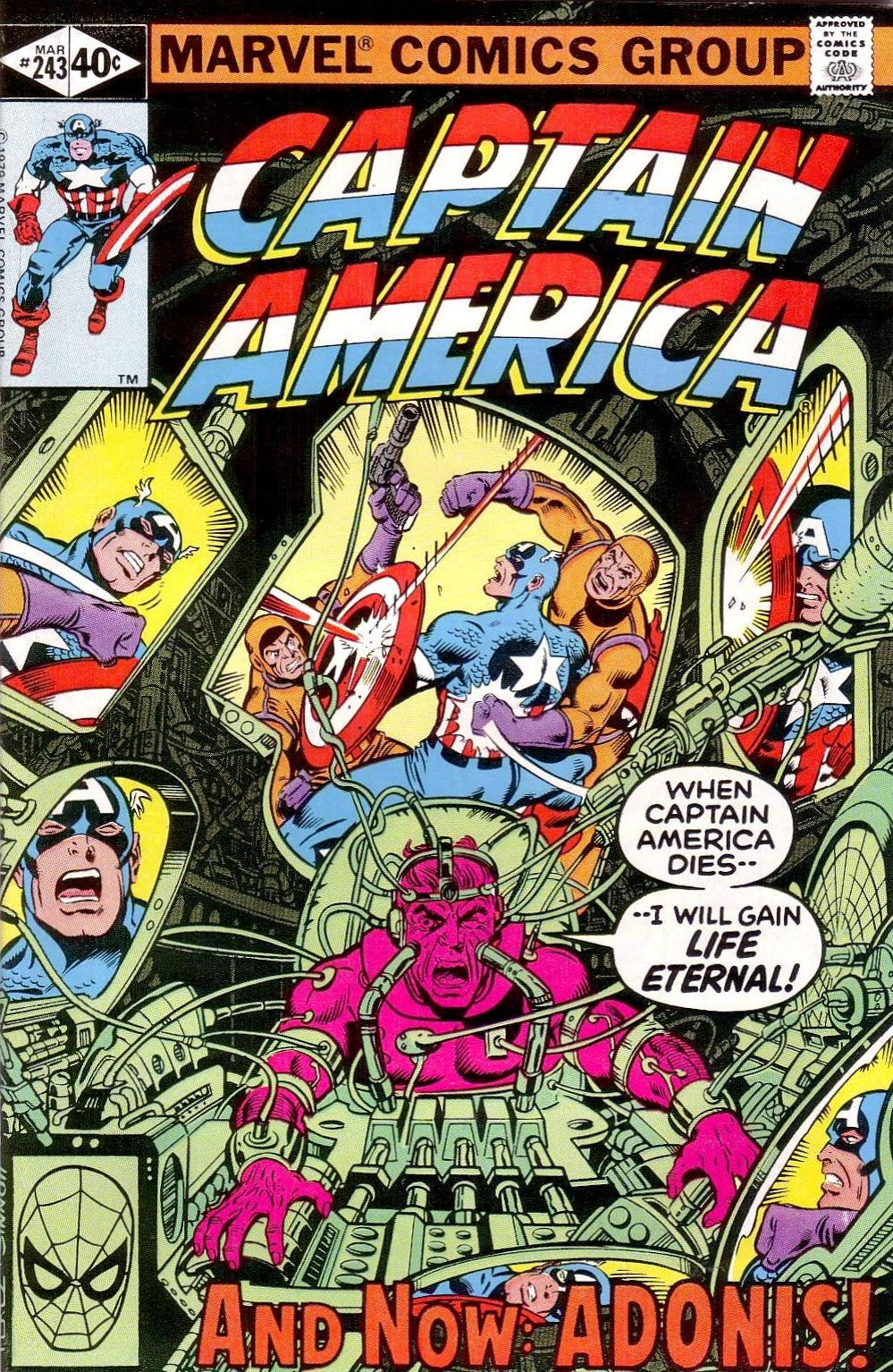 Captain America #243 CVR A Marvel 1980 FN