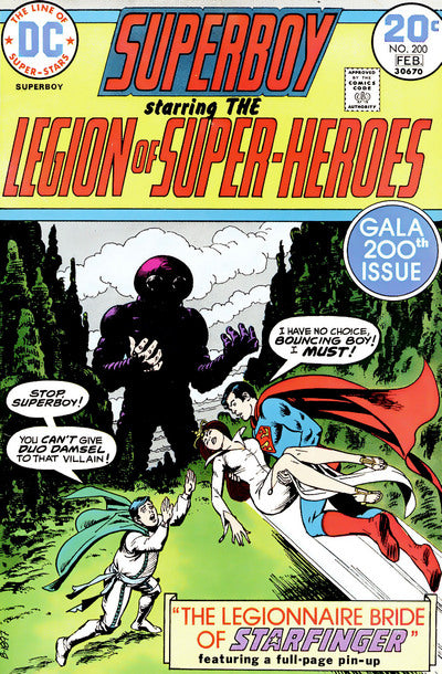 Superboy #200 CVR A DC Comics 1974 FN