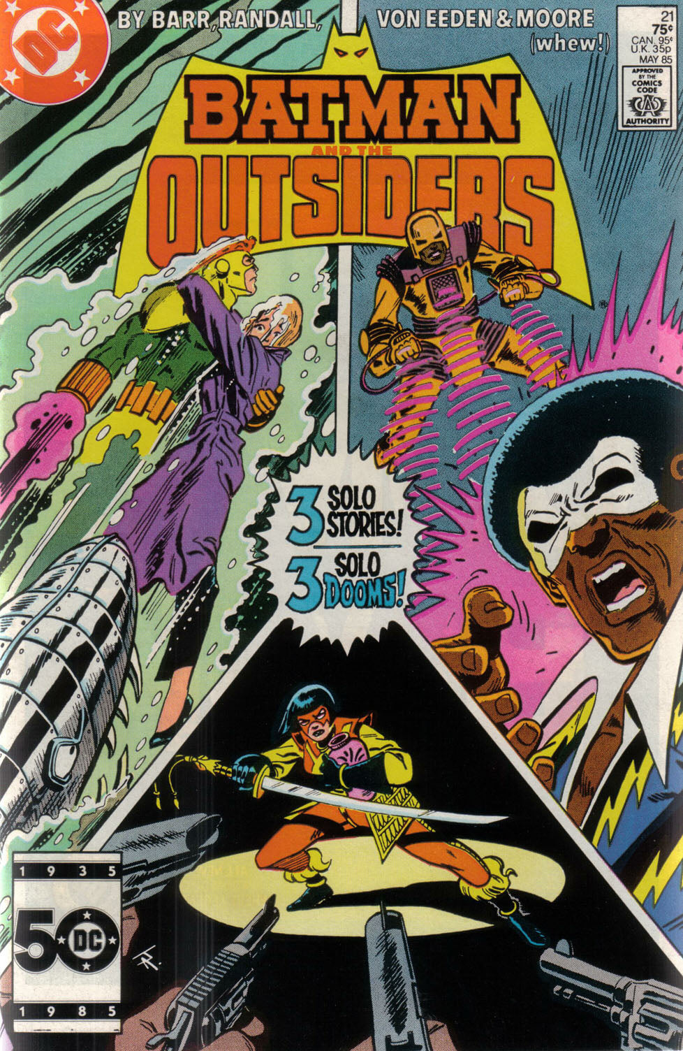Batman and the Outsiders #21 CVR A DC Comics 1985 FN
