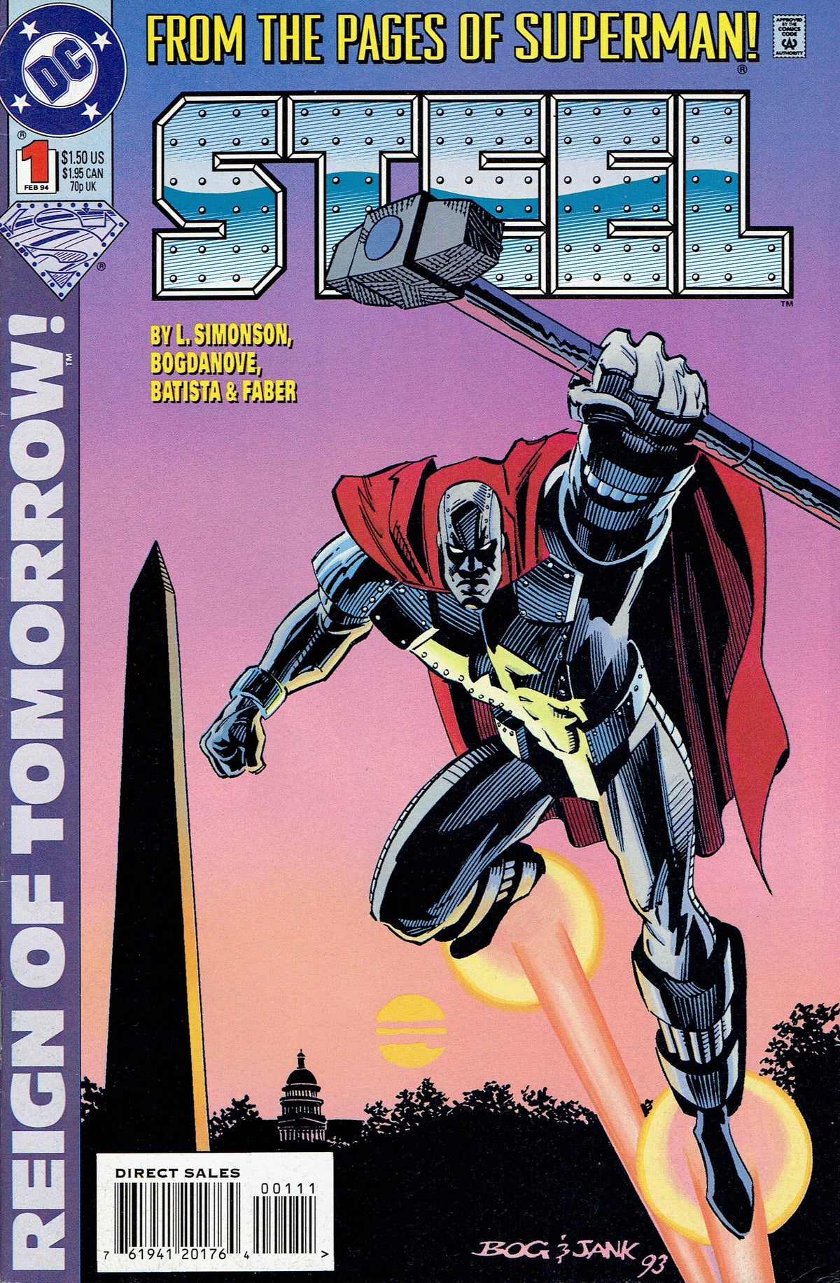 Steel #1 CVR A DC Comics 1994 FN