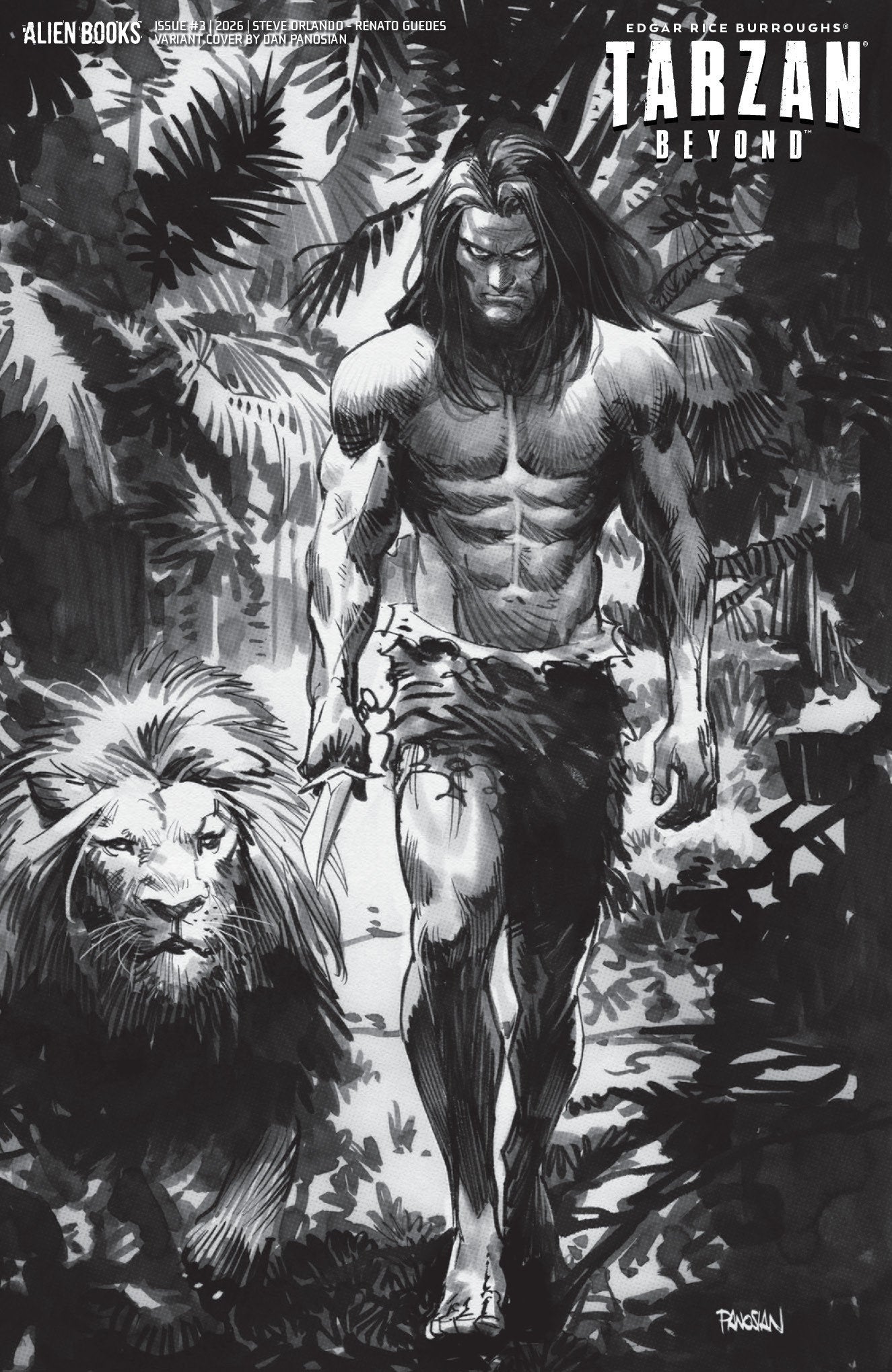 Tarzan Beyond #3 Variant D (Panosian B&W) (VF/NM)