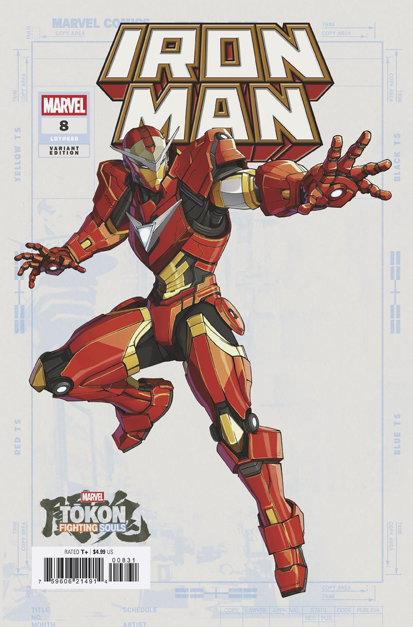 IRON MAN #8 MARVEL TOKON: FIGHTING SOULS VARIANT (VF/NM)