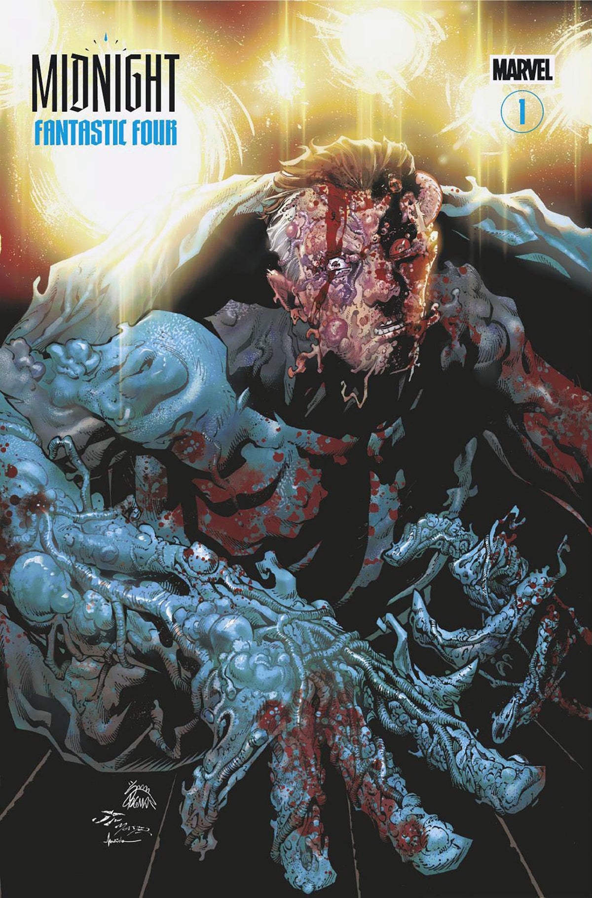MIDNIGHT FANTASTIC FOUR #1 COVER B RYAN STEGMAN MIDNIGHT BLOODBATH VARIANT (VF/NM)