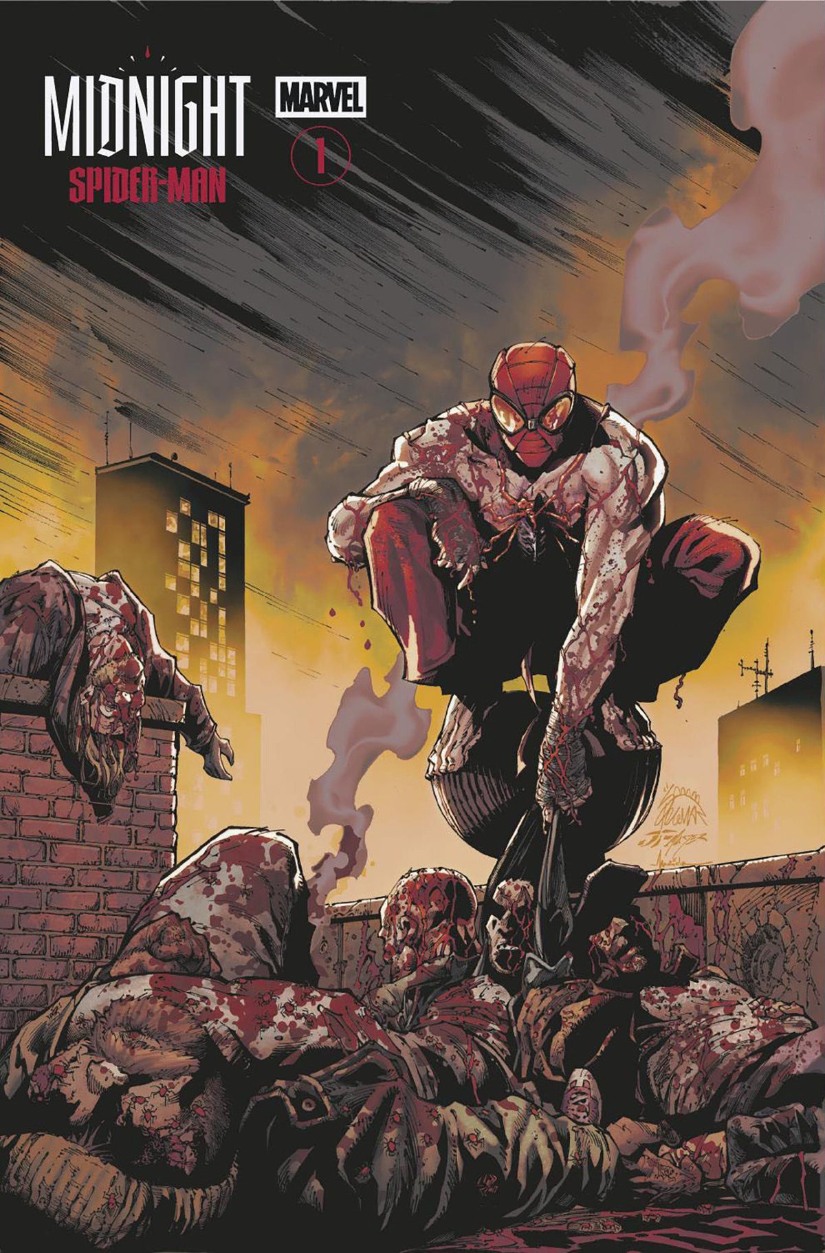 MIDNIGHT SPIDER-MAN #1 COVER B RYAN STEGMAN MIDNIGHT BLOODBATH VARIANT (VF/NM)