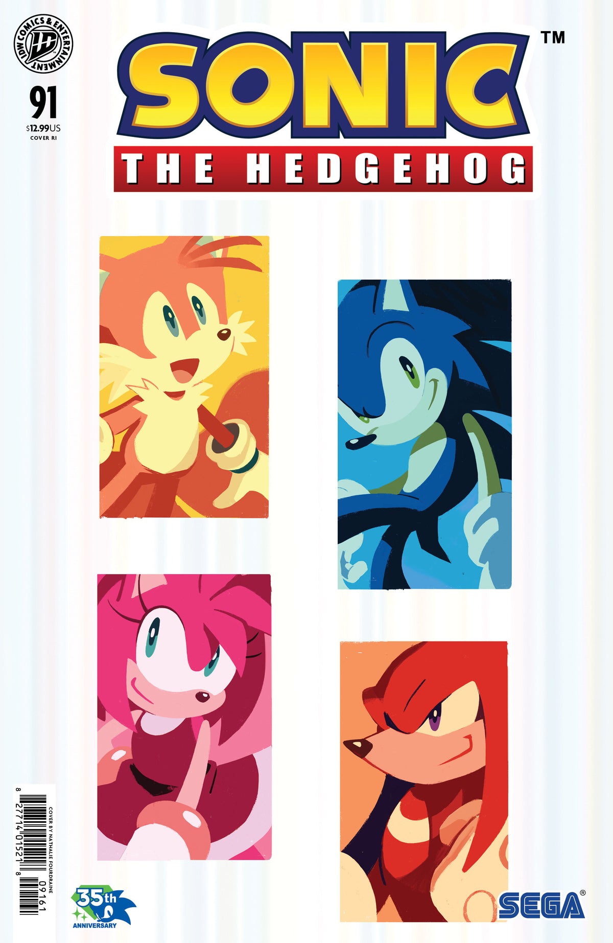 Sonic the Hedgehog #91 Variant RI (10) Foil (Fourdraine) (VF/NM) - Packrat Comics