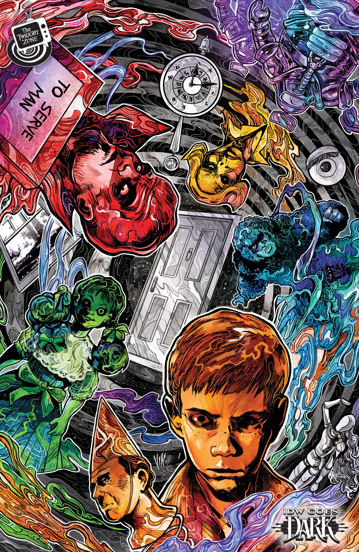 The Twilight Zone #11 Variant C (Riccardi IDW Goes Dark Variant) (VF/NM)