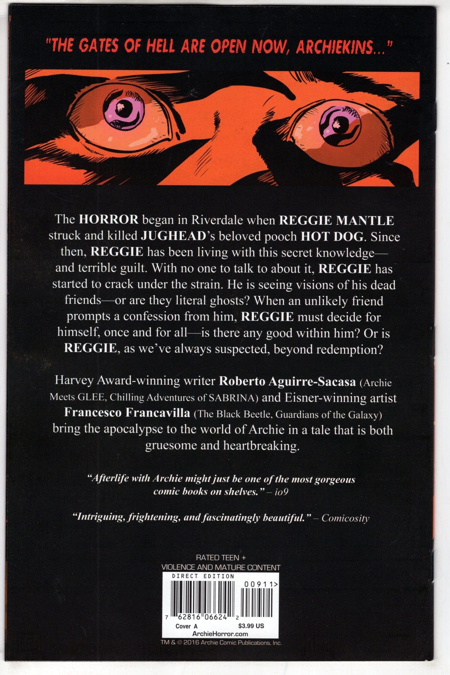 ARCHIE COMIC PUBLICATIONS COMIC BOOK AFTERLIFE WITH ARCHIE #9 REG FRANCAVILLA CVR