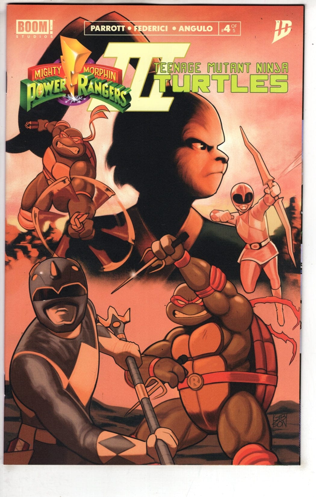 Boom Entertainment NEW THIS WEEK Mighty Morphin Power Rangers/Teenage Mutant Ninja Turtles III #4 J FOC Reveal Variant (Dressed Gibson) (VF/NM)
