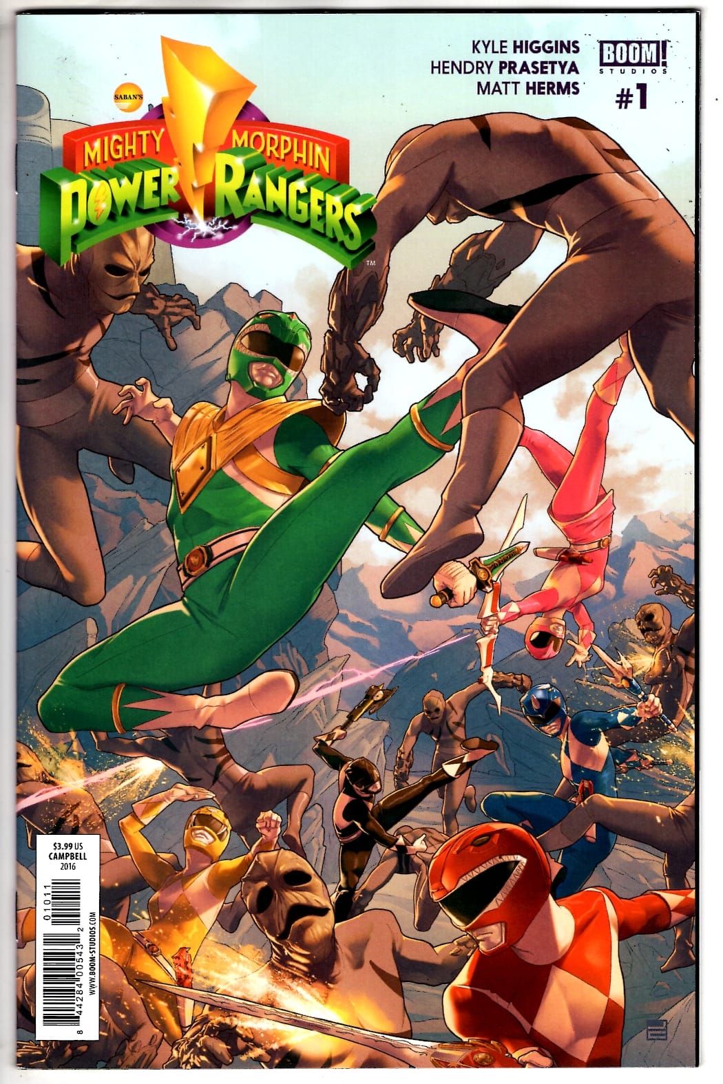 BOOM! STUDIOS COMIC BOOK MIGHTY MORPHIN POWER RANGERS #1 MAIN CVR (FN/VF)