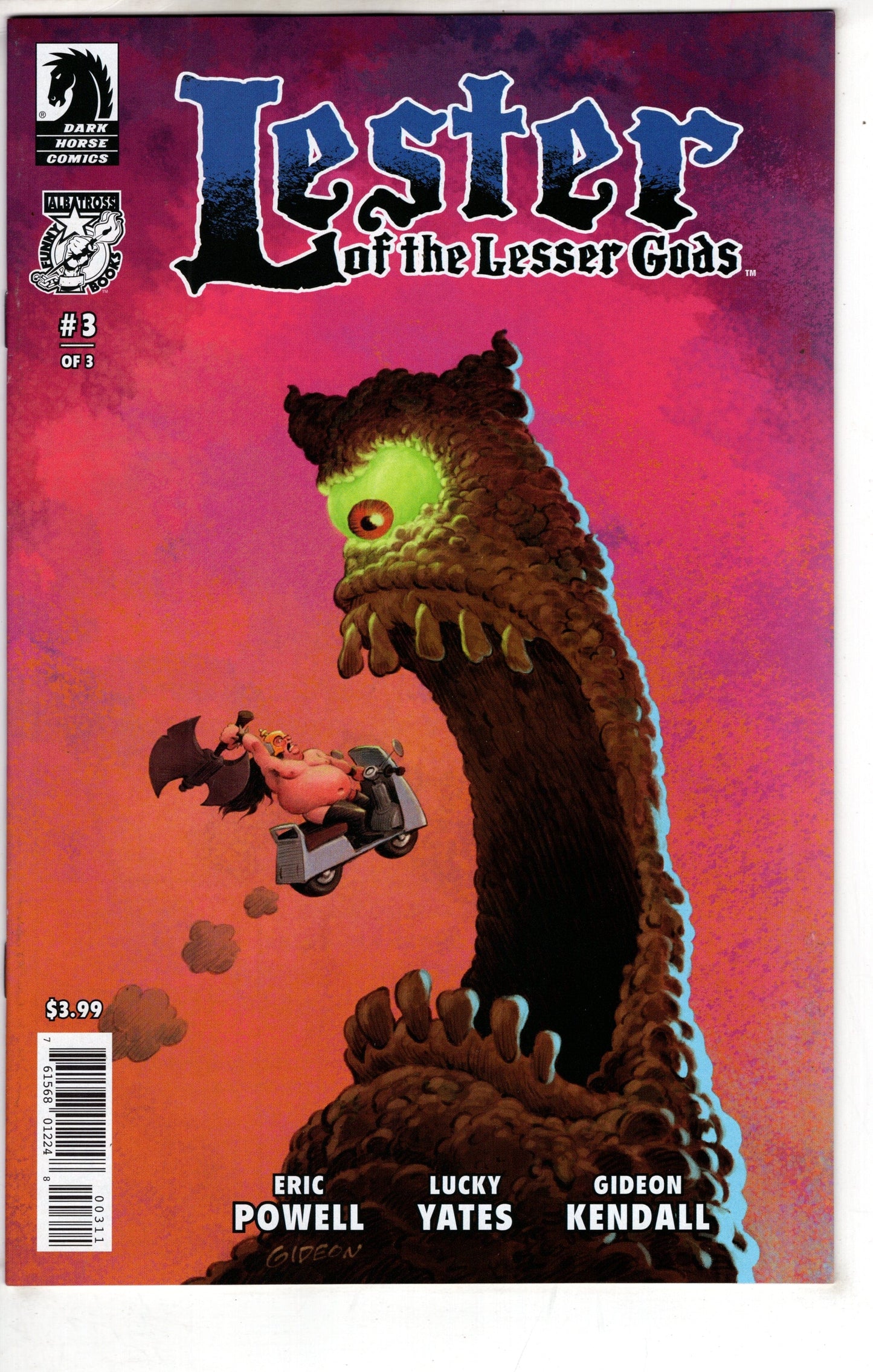 DARK HORSE COMICS COMIC BOOK LESTER OF LESSER GODS #3 CVR A KENDALL