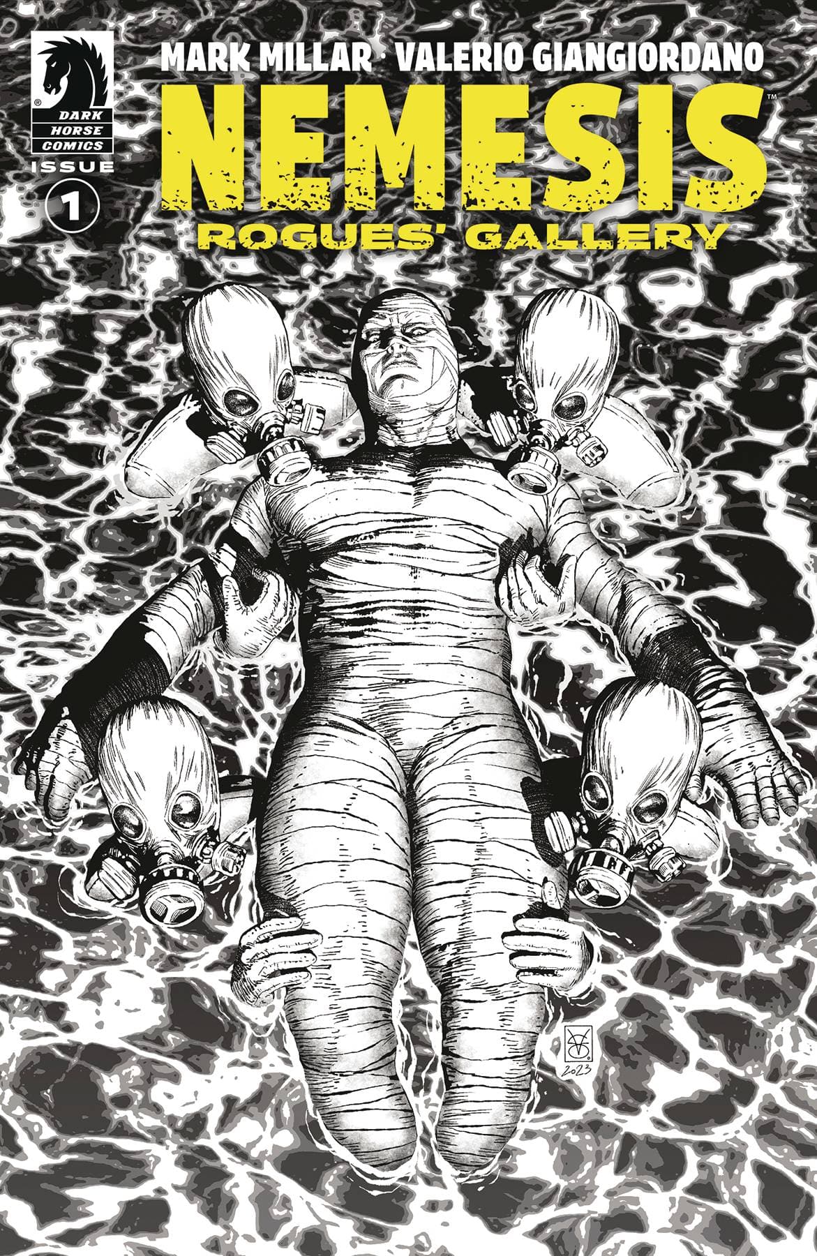 DARK HORSE COMICS COMIC BOOK NEMESIS ROGUES GALLERY #1 CVR B 10 COPY B&W