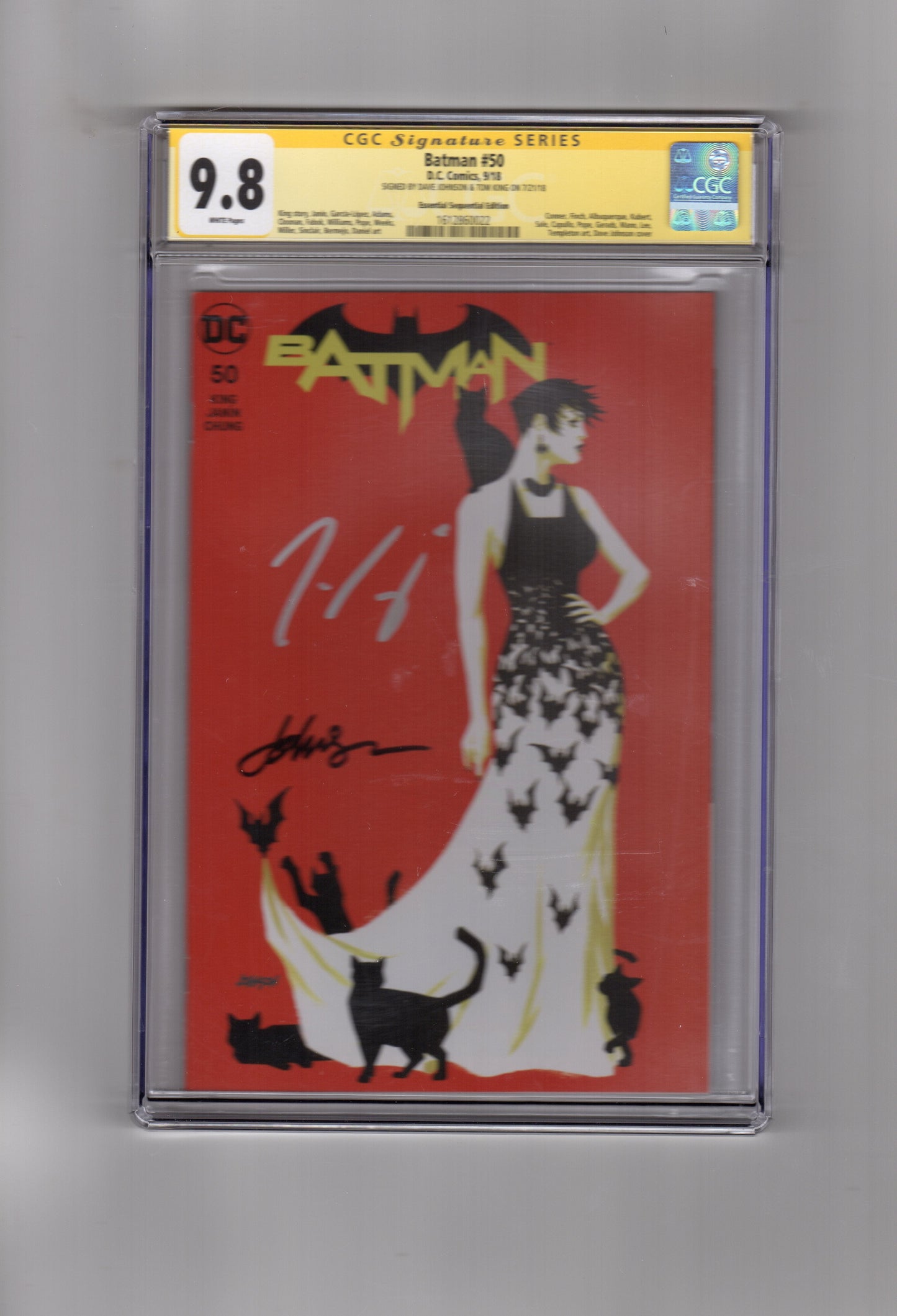 DC Comics CGC Comic BATMAN #50 VARIANT SIGNED BY DAVE JOHNSON AND TOM KING