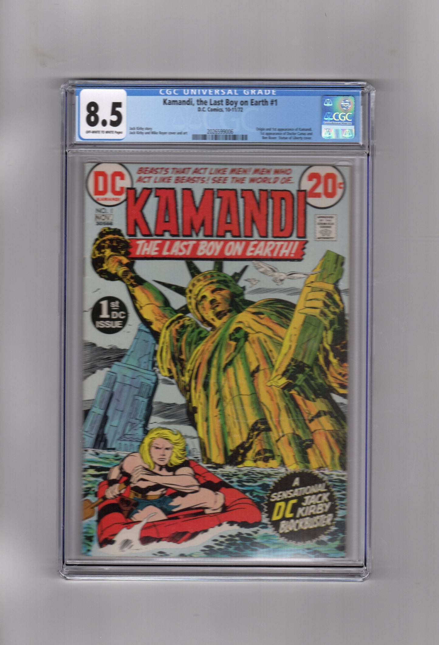 DC Comics CGC Comic KAMANDI THE LAST BOY ON EARTH #1 CGC 8.5