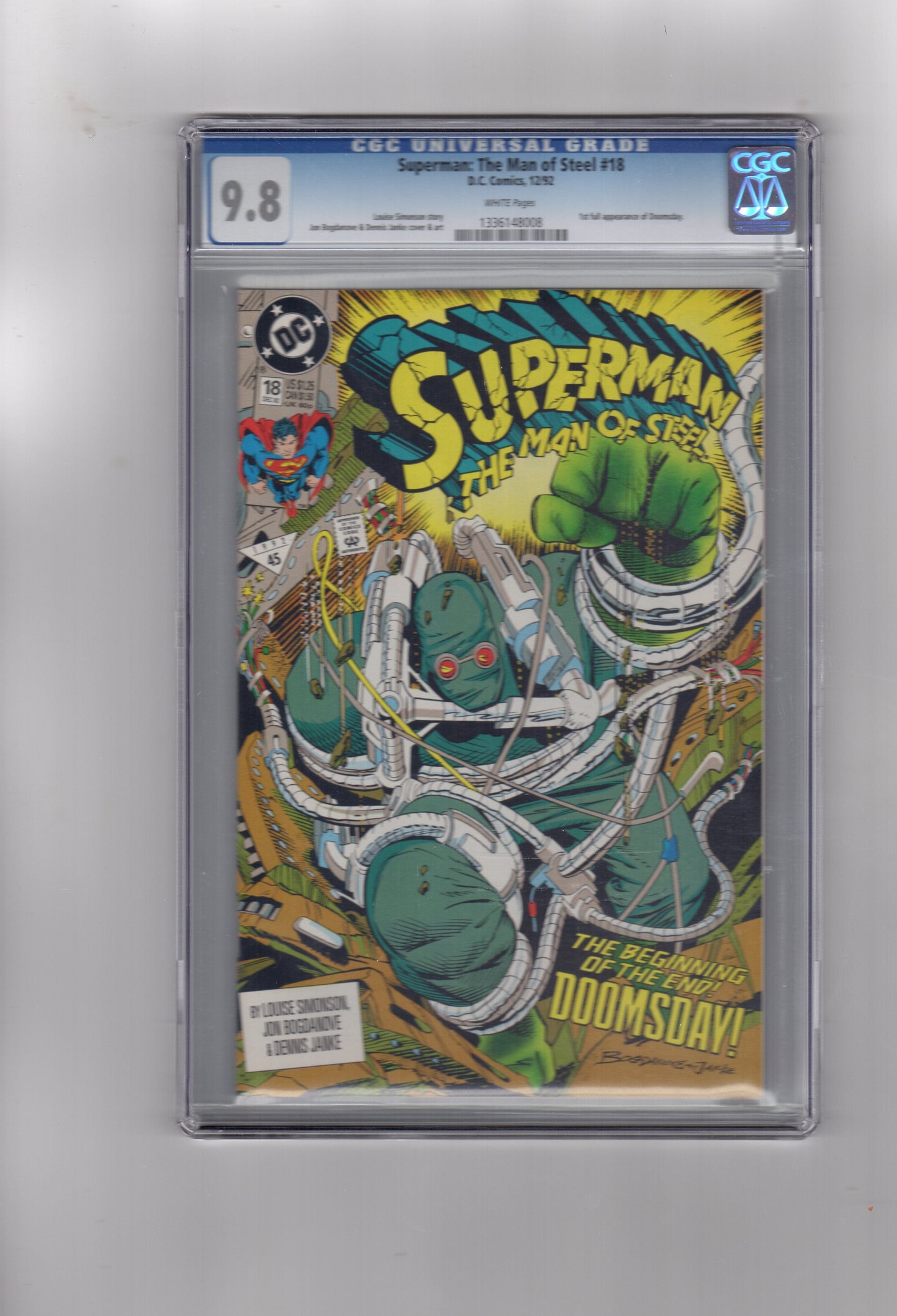 DC Comics CGC Comic SUPERMAN THE MAN OF STEEL #18 CGC 9.8