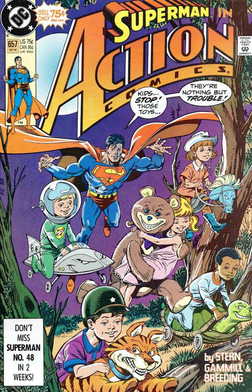 DC Comics COMIC BOOK Action Comics #657 - There is a Happy Land... Far, Far Away (VF)