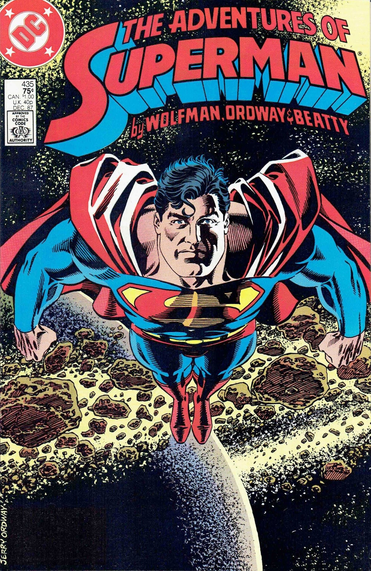 DC Comics COMIC BOOK Adventures of Superman #435 CVR A DC Comics 1987 FN