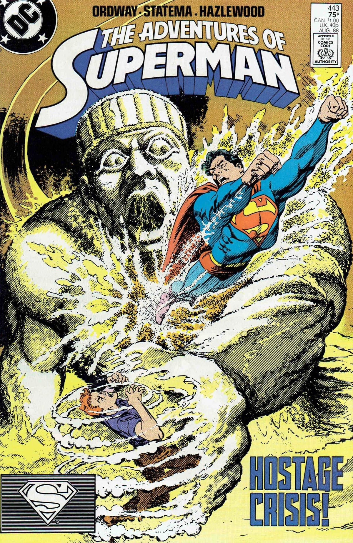 DC Comics COMIC BOOK Adventures of Superman #443 CVR A DC Comics 1988 FN