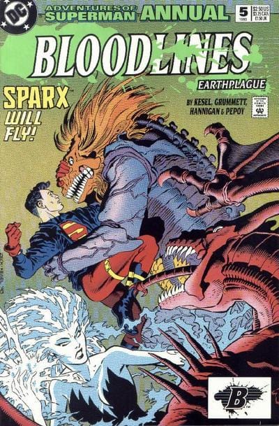 DC Comics COMIC BOOK Adventures of Superman Annual #5 CVR A DC Comics 1993 FN