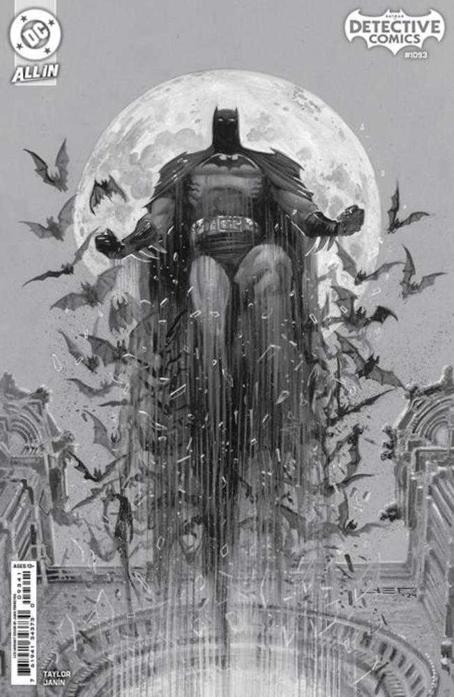 DC Comics COMIC BOOK Detective Comics #1093 Cover D 1 in 25 Juan Ferreyra Black & White Card Stock Variant