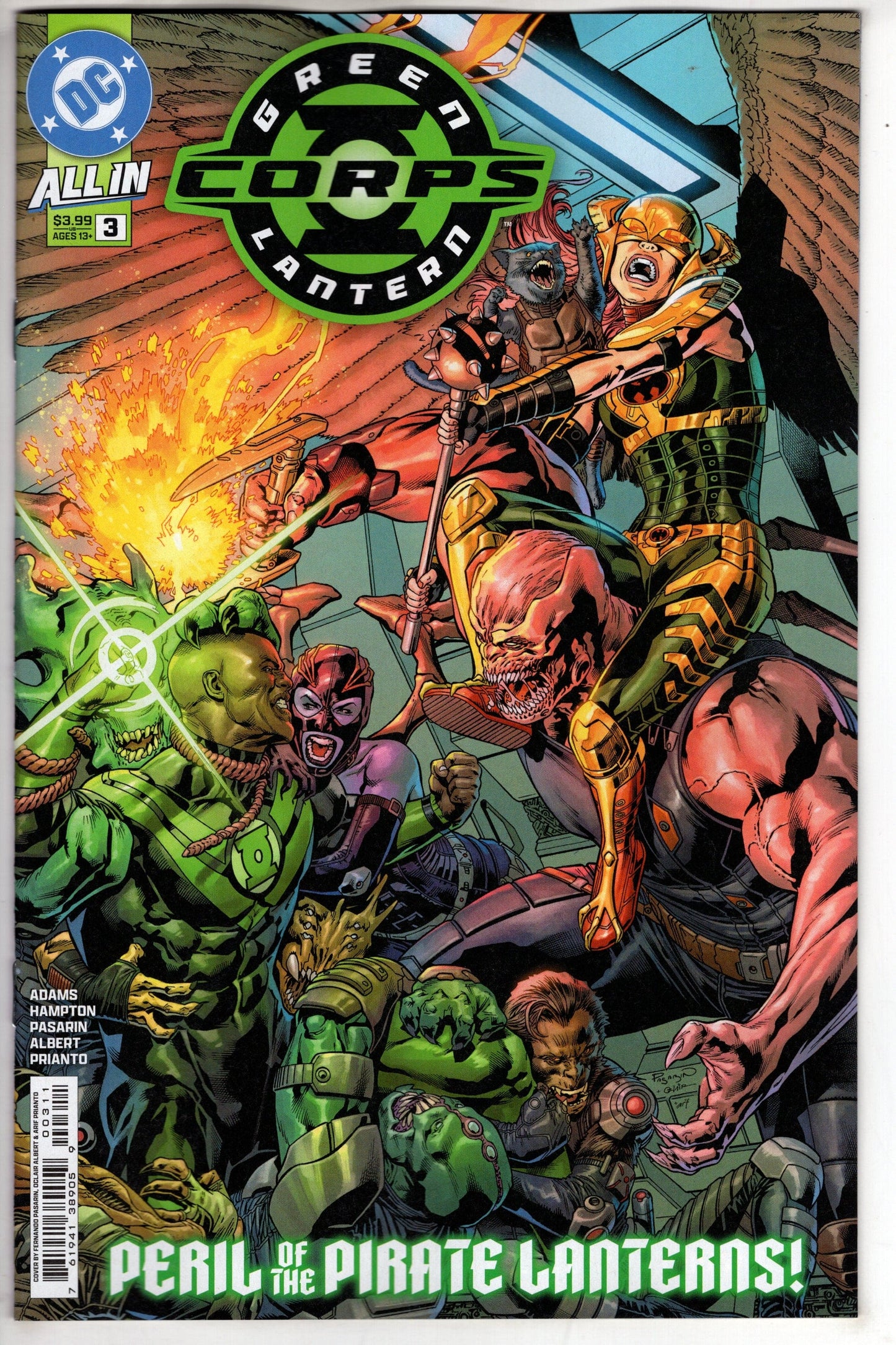 DC COMICS COMIC BOOK GREEN LANTERN CORPS #3 CVR A FERNANDO PASARIN & OCLAIR ALBERT
