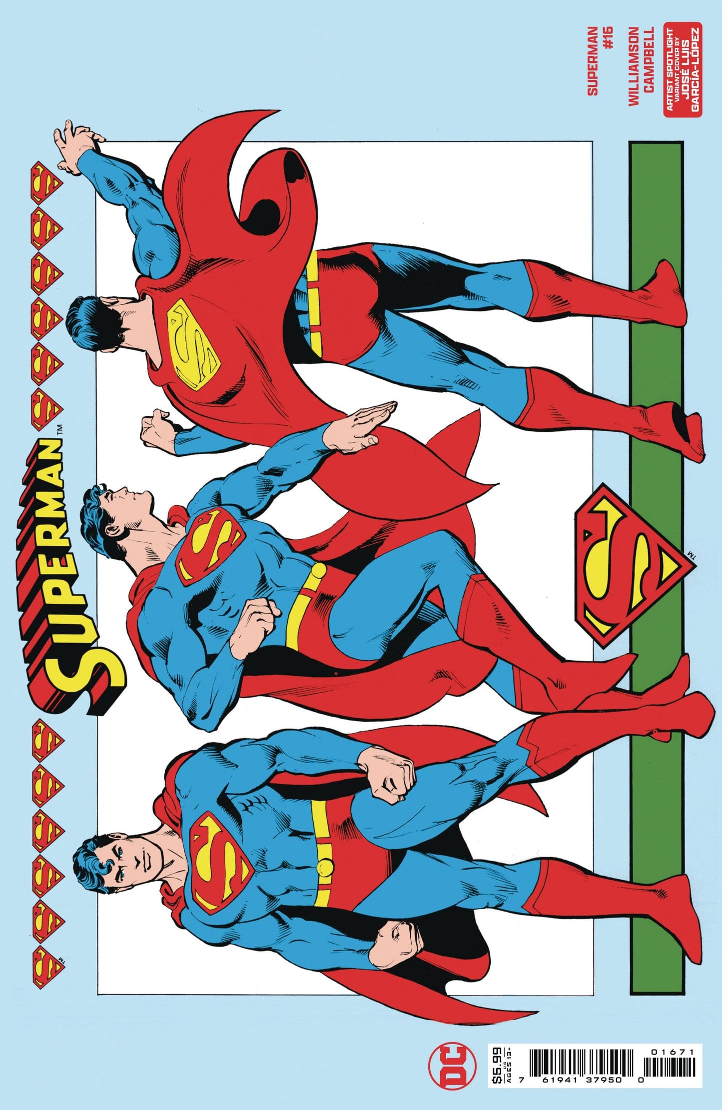 DC COMICS COMIC BOOK SUPERMAN #16 CVR E GARCIA-LOPEZ ARTIST SPOTLIGHT WRAP CSV AP