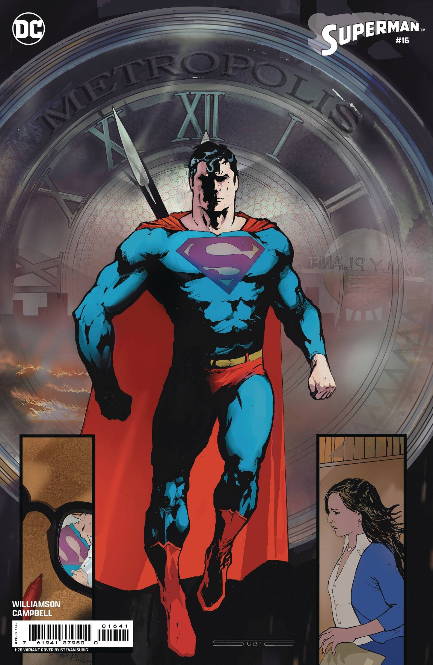 DC COMICS COMIC BOOK SUPERMAN #16 CVR F INC 1:25 STEVAN SUBIC CSV AP