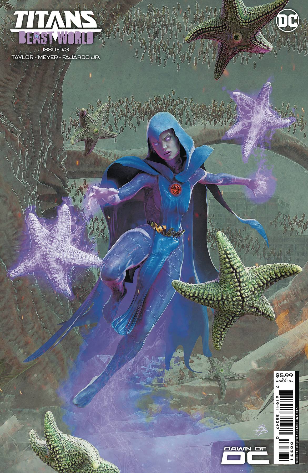 DC COMICS COMIC BOOK TITANS BEAST WORLD #3 (OF 6) CVR B BJORN BARENDS CSV