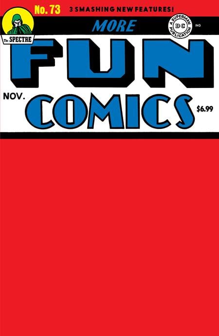 DC Comics MORE FUN COMICS #73 FACSIMILE EDITION CVR C BLANK VAR
