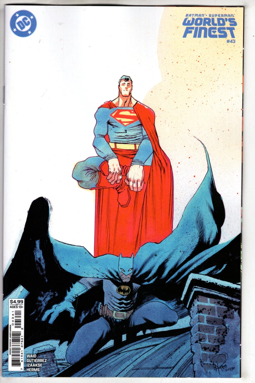 DC Comics NEW THIS WEEK BATMAN SUPERMAN WORLDS FINEST #43 CVR D JAMES HARREN CARD STOCK VAR