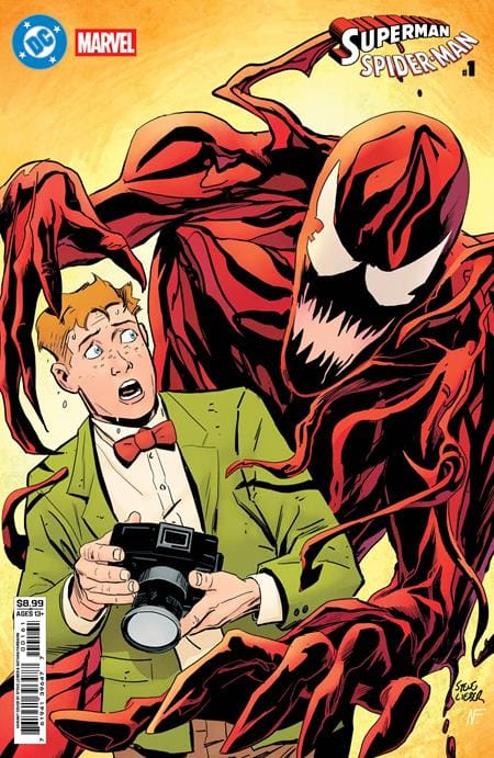 DC Comics NEW THIS WEEK DC MARVEL SUPERMAN SPIDER-MAN #1 (ONE SHOT) CVR F STEVE LIEBER JIMMY OLSEN & CARNAGE CARD STOCK VAR (VF/NM)