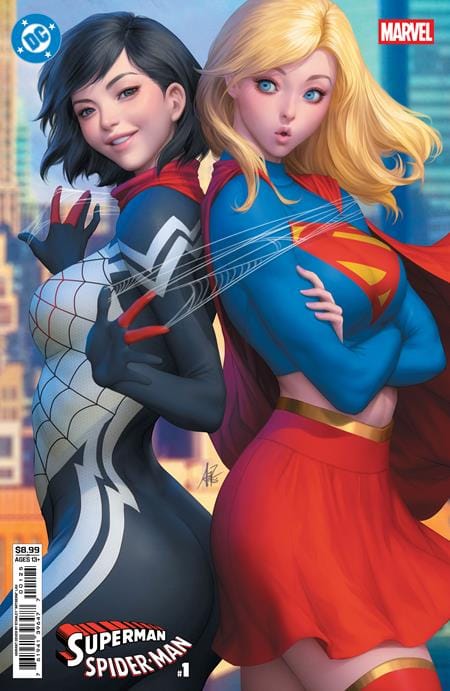 DC Comics NEW THIS WEEK DC MARVEL SUPERMAN SPIDER-MAN #1 (ONE SHOT) CVR M STANLEY ARTGERM LAU SUPERGIRL & SILK CARD STOCK VAR (VF/NM)