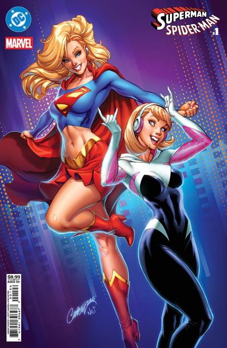 DC Comics NEW THIS WEEK DC MARVEL SUPERMAN SPIDER-MAN #1 (ONE SHOT) CVR N J SCOTT CAMPBELL CARD STOCK VAR (VF/NM)