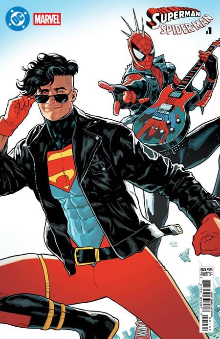 DC Comics NEW THIS WEEK DC MARVEL SUPERMAN SPIDER-MAN #1 (ONE SHOT) CVR U JEFF SPOKES SUPERBOY 90S & SPIDER-PUNK CARD STOCK VAR (VF/NM)