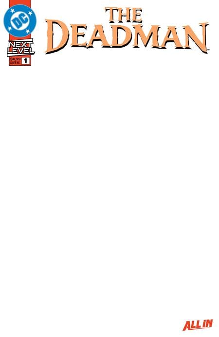 DC Comics NEW THIS WEEK DEADMAN #1 (OF 6) CVR F BLANK CARD STOCK VAR (VF/NM)