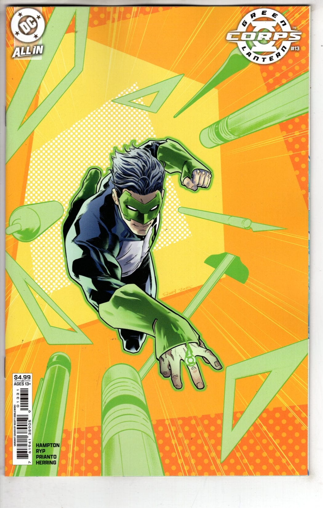 DC Comics NEW THIS WEEK GREEN LANTERN CORPS #13 CVR C SCOTT GODLEWSKI CARD STOCK VAR (VF/NM)