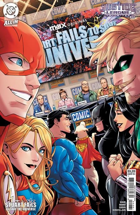 DC Comics NEW THIS WEEK JUSTICE LEAGUE UNLIMITED #22 CVR G SERG ACUNA STUART FAILS TO SAVE THE UNIVERSE CARD STOCK VAR (VF/NM)