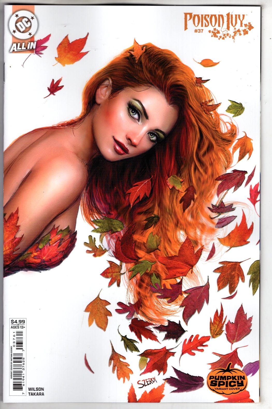 DC Comics NEW THIS WEEK POISON IVY #37 CVR E NATHAN SZERDY PUMPKIN SPICY CARD STOCK VAR