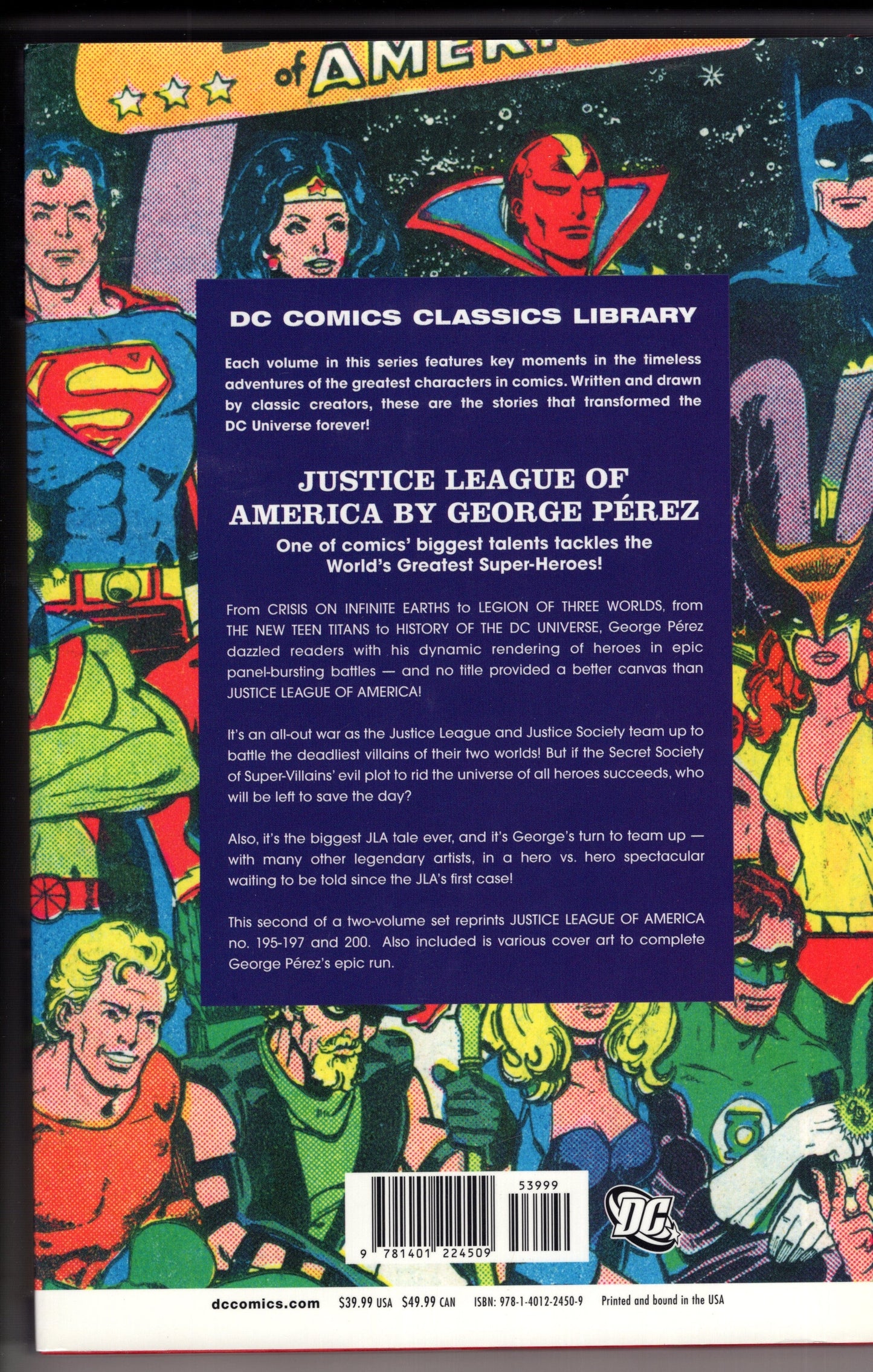 DC COMICS TRADE DC Library JLA By George Perez Hardcover Volume 02
