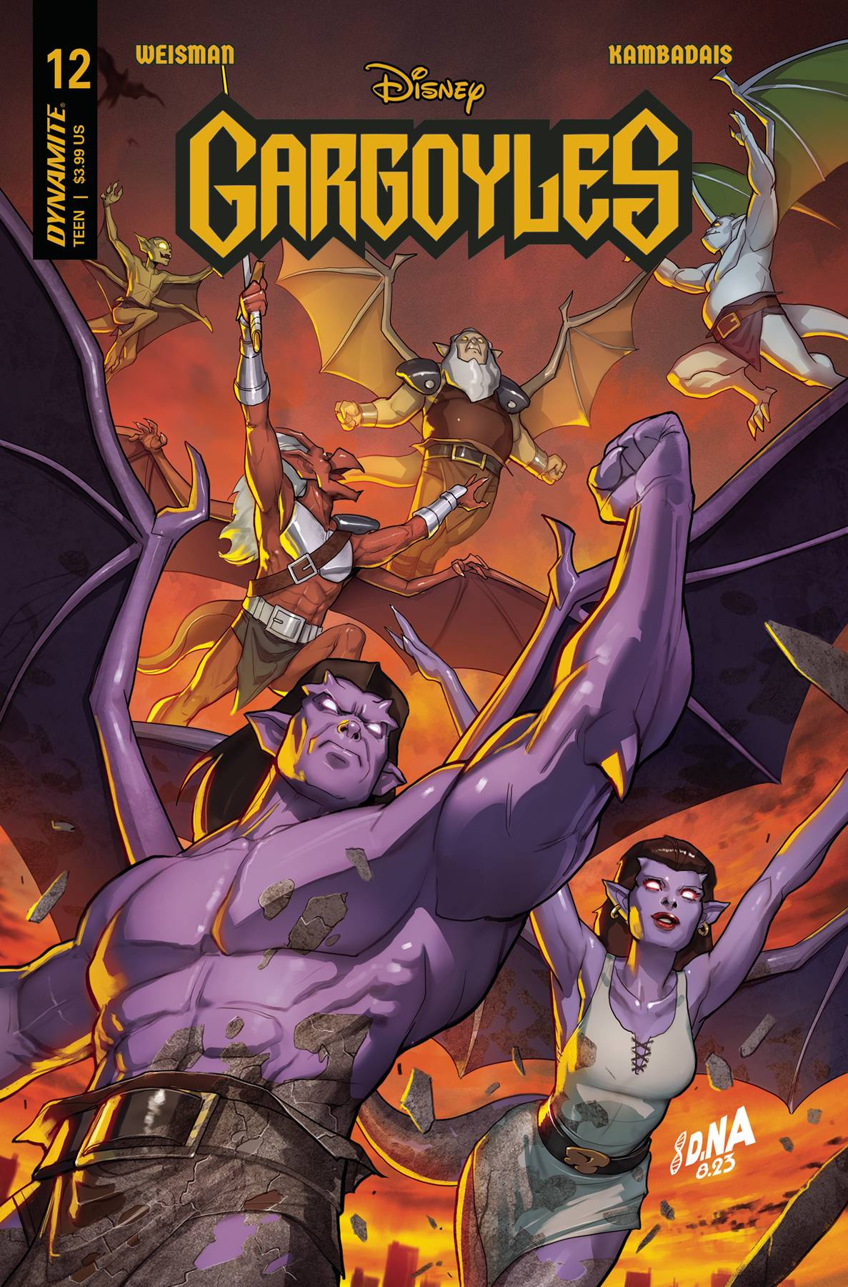 DYNAMITE COMIC BOOK GARGOYLES #12 CVR A NAKAYAMA (DAMAGED COPY)