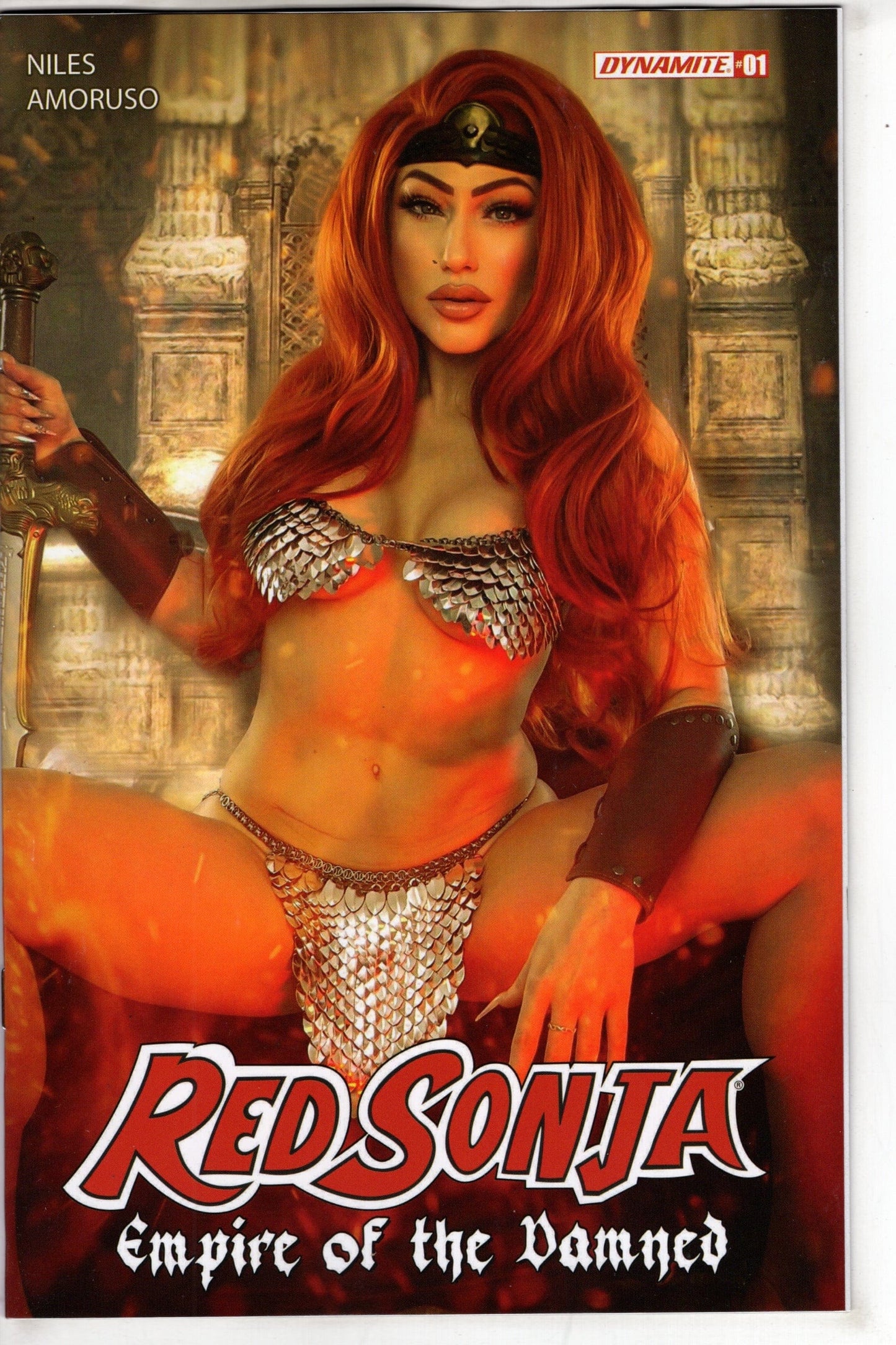 DYNAMITE COMIC BOOK Red Sonja Empire Damned #1 Cover D Cosplay