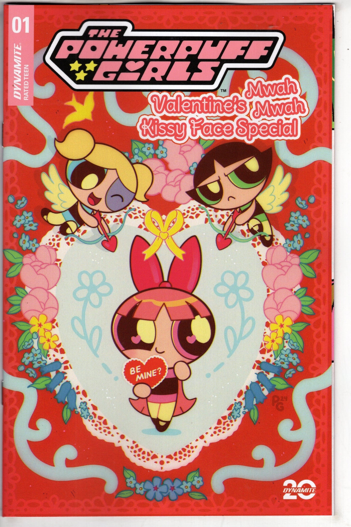 DYNAMITE Comics Powerpuff Girls Valentines Kissy Face Sp #1 Cover A Ganucheau