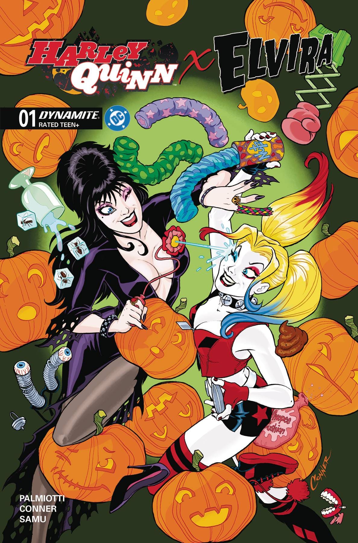 Dynamite Entertainment NEW THIS WEEK HARLEY QUINN X ELVIRA #1 CVR F AMANDA CONNER FOIL VAR