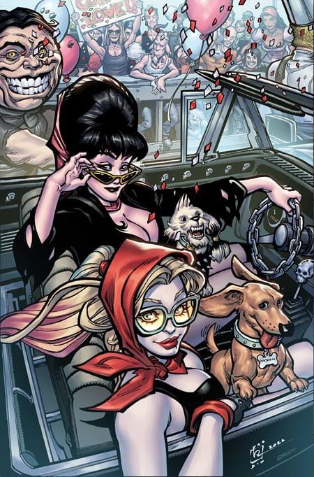 DYNAMITE Entertainment NEW THIS WEEK HARLEY QUINN X ELVIRA #6 CVR K INC 1:15 CHAD HARDIN VIRGIN VAR (VF/NM)