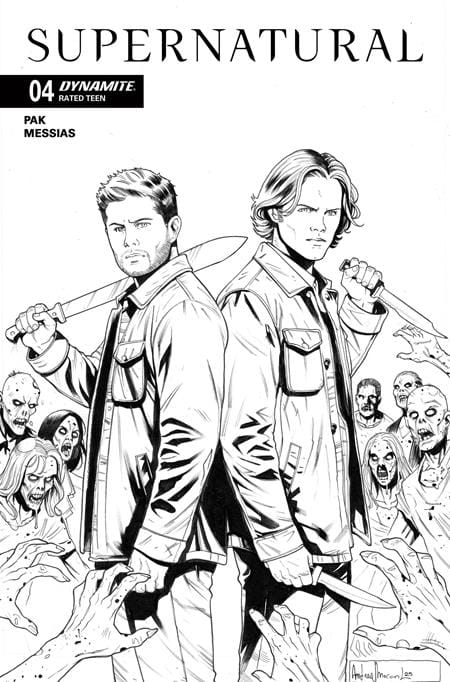 DYNAMITE Entertainment NEW THIS WEEK SUPERNATURAL #4 CVR F INC 1:10 ANDREA BROCCARDO LINE ART VAR (VF/NM)