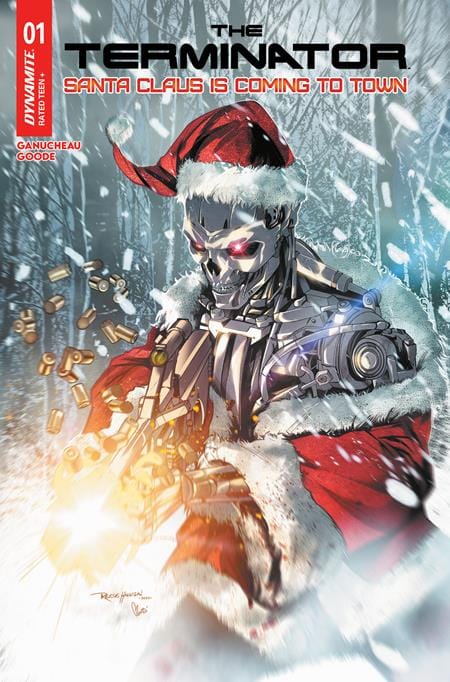 DYNAMITE Entertainment NEW THIS WEEK TERMINATOR SANTA CLAUS IS COMING TO TOWN #1 (ONE SHOT) CVR C REESE HANNIGAN VAR