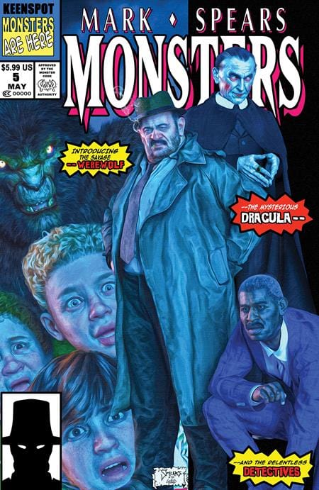 Ex Posse Holdings COMIC BOOK MARK SPEARS MONSTERS #5 CVR D MARK SPEARS BAGGED WITH TRADING CARD NEW MUTANTS #98 HOMAGE VAR